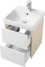 Акватон Мебель для ванной Сканди 45 дуб верона, белая – фотография-3